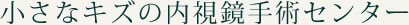 小さなキズの内視鏡手術センター