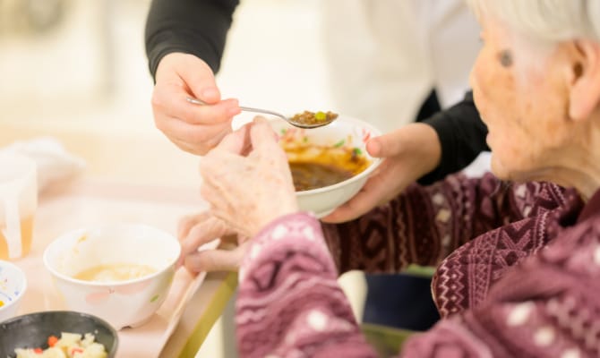 個人性に応じた病院食。食事の楽しみを大切にしています。